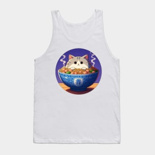 cat in a wok bowl Tank Top